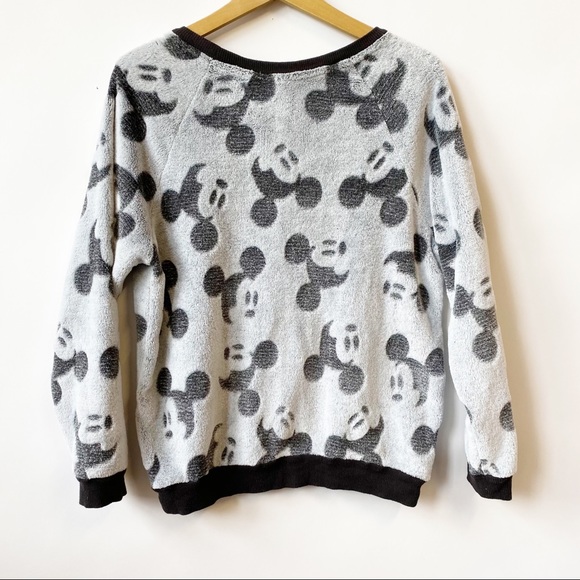 Disney Mickey Mouse Fleece Pajama Pullover Top Sleepwear Women's Size Medium - Picture 3 of 7